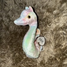 Ty Beanie Baby Neon the Seahorse DOB April 1, 1999 MWMT Free Shipping