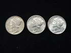 1945 Mercury Silver Dimes P-D-S Uncirculated NICE!