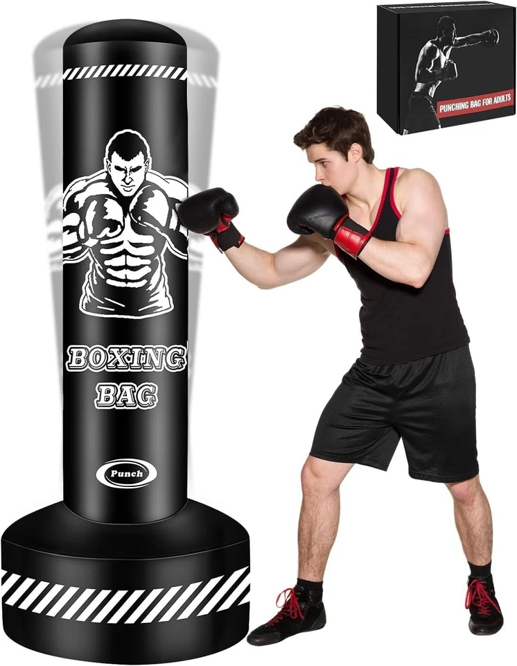 Boxsack Stehend Erwachsene 180cm Freistehend Boxing Bag Aufblasbare Stehende... - Bild 2 von 4