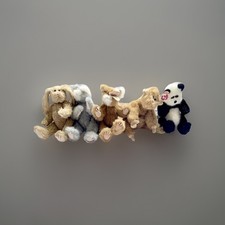 Ty The Attic Treasures Collection Bunny, cat, bears Panda Monkey 1993 Lot Of 5