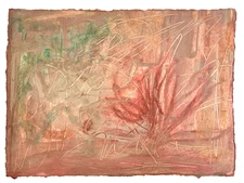 Snake in the Grass – Original Abstract Landscape Painting by Anna Richards