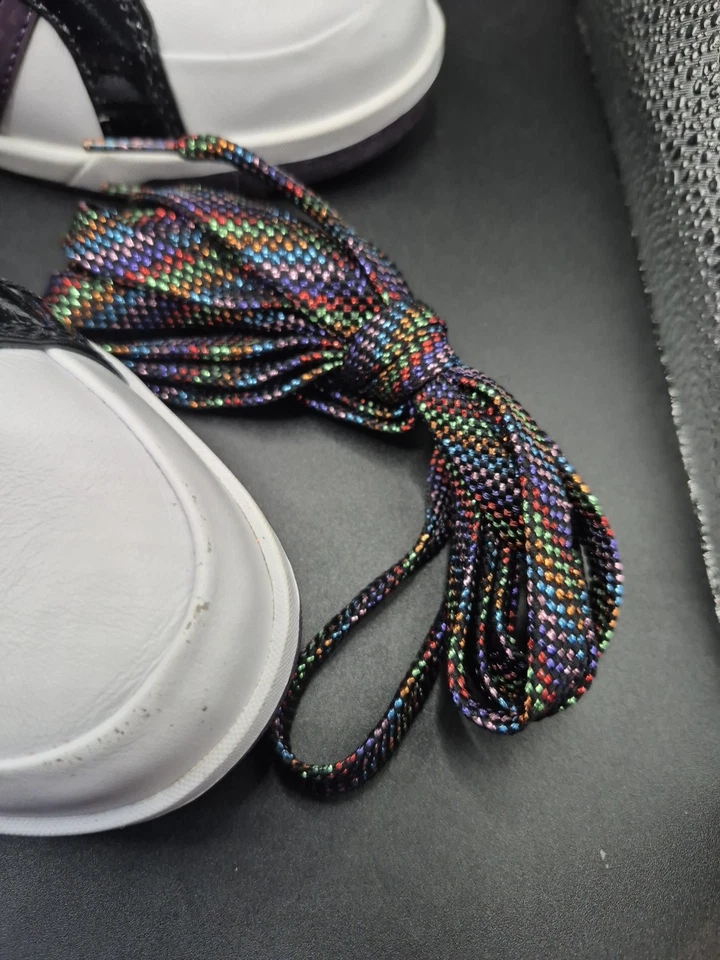 K Swiss Retro 90's Multicolour Leather Trainers Ladies Size 4 - Image 3 of 4