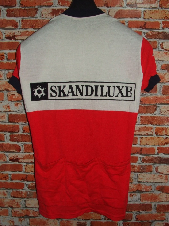 Maillot Cyclisme Vintage Eroica 70's Skandiluxe – 50% Laine, Taille L