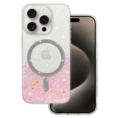 FÜR APPLE IPHONE 13 PRO MAX - MOND mit Mag Safe Case  Tasche Bling Hülle ROSA