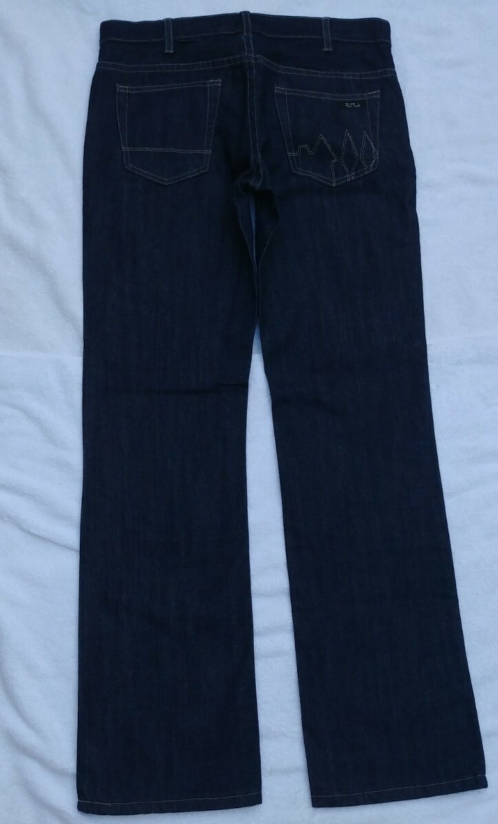NEW PAUL FRANK Women's Straight Dark Blue Jeans Button Fly