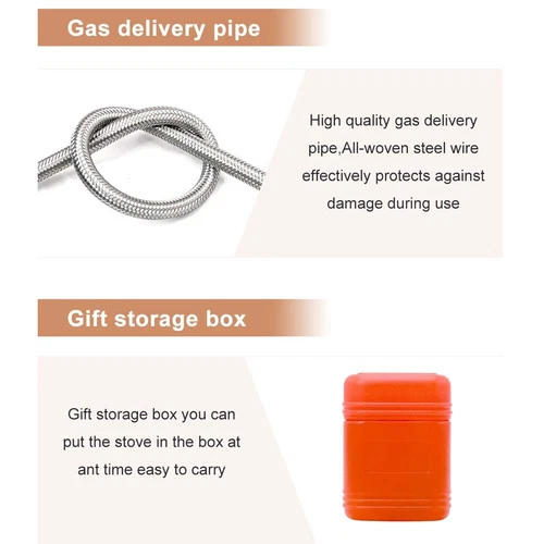 Camping 3900W Gas Stove with 1Lb Propane Tank Adapter for Outdoor Cooking Case - Picture 8 of 14