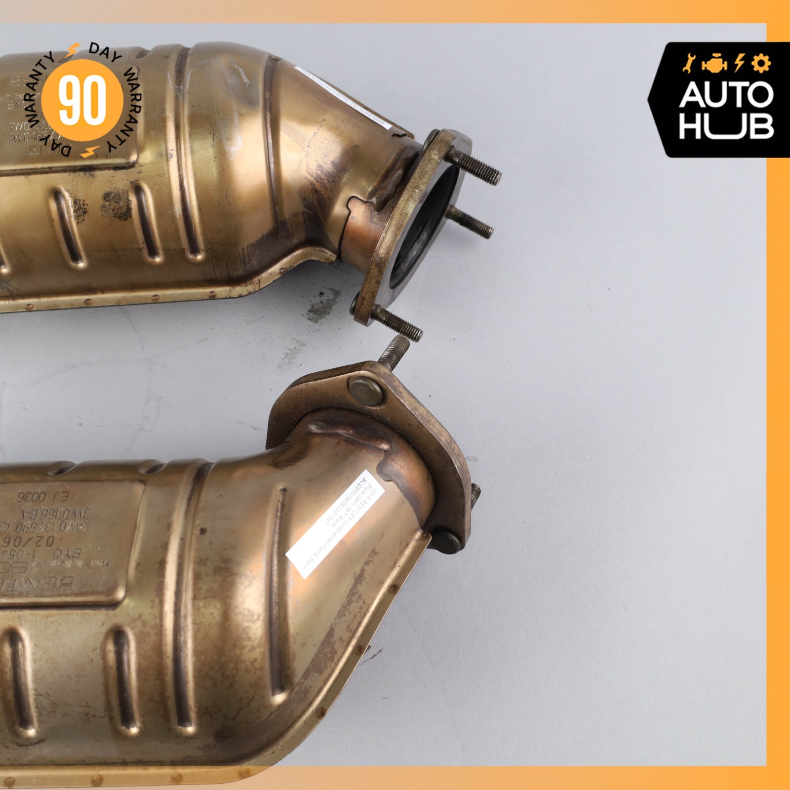 03-06 Bentley Continental Flying Spur Exhaust Downpipe Left & Right Set OEM 67k