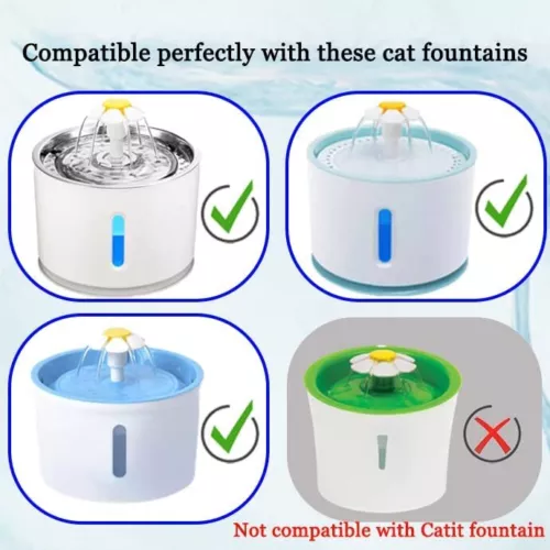 Pet Activated Carbon Filters Round Replacement for Dog Cat Kitty Water Fountain - Picture 12 of 19