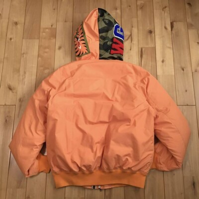 BAPE camo Shark full zip hoodie Puffer Down Jacket NIGO A Bathing