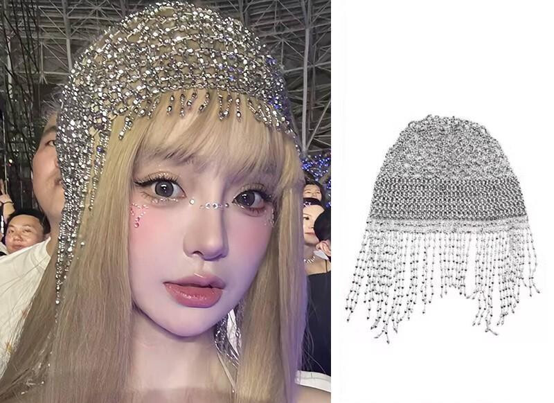 Accesorios para el cabello Sombrero con flecos de estrás Súper Flash Tocado Accesorios para novias