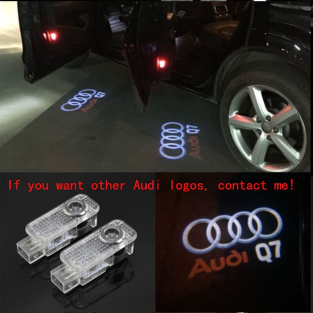 Audi Q7 4X LED Light 3D Logo Projector Emblem Ghost Shadow Door