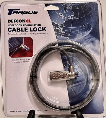 NEW Targus DEFCON Cable lock CL Laptop Notebook Computer Security ...