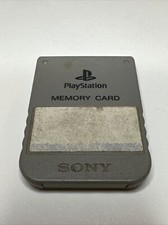 Genuine Official Sony PlayStation 1 PS1 Memory Card SCPH-1020  Grey  TESTED 