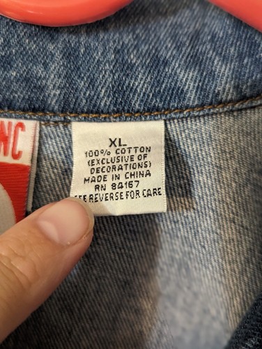 Vtg  90s ,Y2k,  Mickey Inc/ Denim Jean Jacket Mickey Mouse Embroidered  - Picture 13 of 16