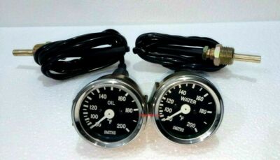 Smiths Gauge Wassertemperatur + Öltemperatur (Fahrenheit) Replik B/C ME