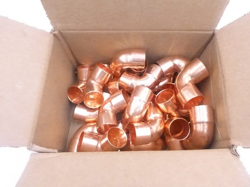 25 Pack NIBCO 607 1-1/4 X 1 3/8 OD  WROT COPPER 90° ELBOW  9055950