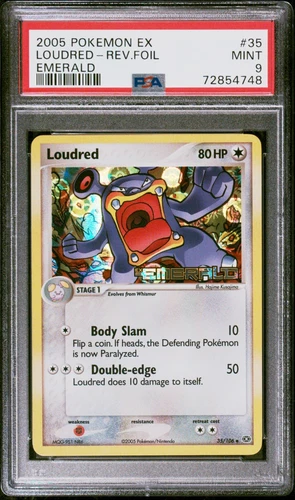 Pokemon Card Loudred 35/106 Reverse Holo Emerald PSA 9 MINT
