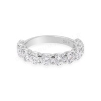Halbe Ewigkeit Rund Schliff 3.41 Karat KüNstlicher Diamant Ring 14K Weiss Gold