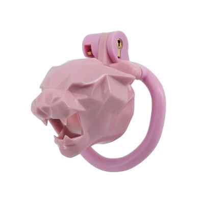 New Male Chastity Cage Device Leopard Head Design Cage Bondage Lock with 4 Size