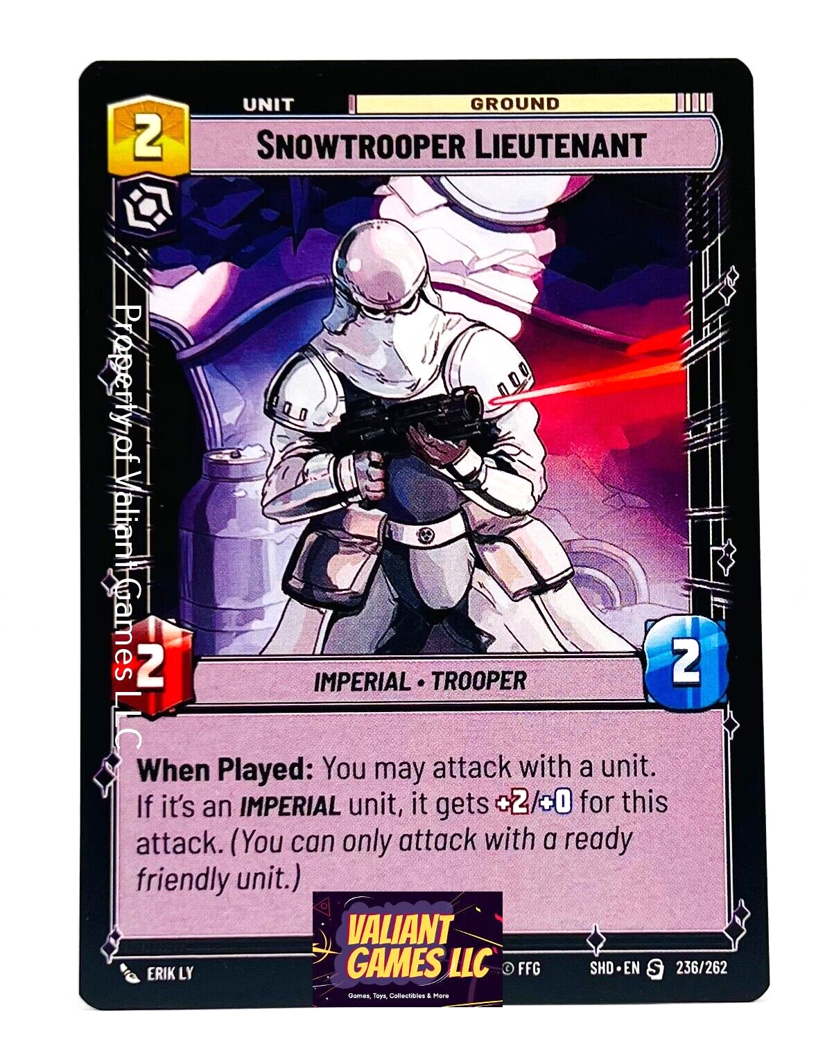 Star Wars Unlimited Snowtrooper Lieutenant #236 Shadows of the Galaxy