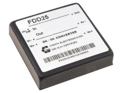 FDD25-12S1 Wandler: DC/DC 25W UEing: 9-18V 12VDC IAusg: 2,1A 70g CHINFA ELECTRON