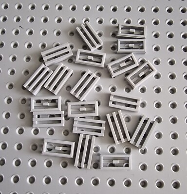 LEGO Gitterfliese Fliese 20 Stück neu hellgrau gray Tile Grille 1x2 2412b A116