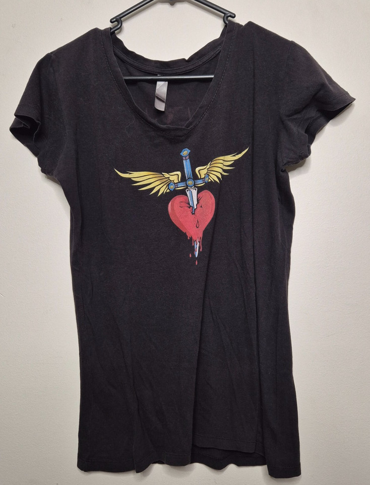 Bon Jovi Tour 2010-2011 T-Shirt Tee Women's Size S American Rock Band Music