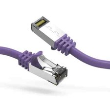 4Ft CAT8 S/FTP Ethernet Network Cable Purple 26AWG