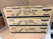 Set 3 Genuine HI CAP/STANDARD Xerox 7400 106R01077 106R01078 106R01152 Toners
