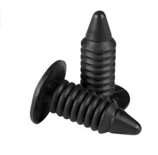 QTY50 ESSENTRA XMAS FIR TREE 1/4 x .535" RIVET RT250800 BLACK CLIP FASTENER PLUG