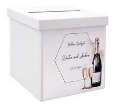 Briefbox Kartenbox Gold Hochzeit Goldhochzeit Champagner Personalisiert Geschenk