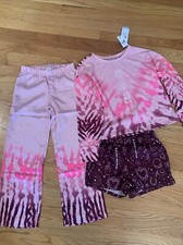 NWT-Girls Justice 3-Piece Pajama Set-Size 7