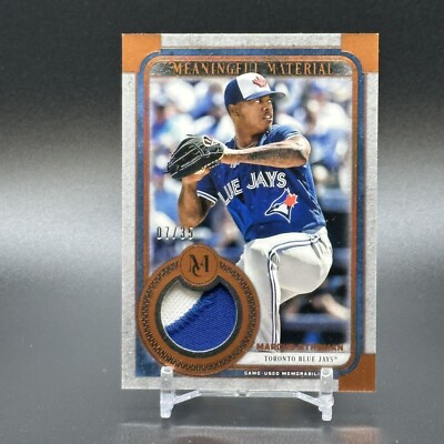2019 Topps Museum Relic Marcus Stroman Blue Jays Patch #'d /35 - Blue Jays Cubs