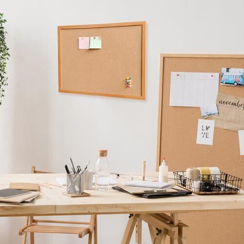 Cork Bulletin Board for Wall 24” x 18” Bulletin Board Cork Board Wall eBay