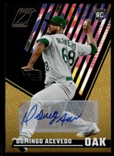 2022 Panini Chronicles Zenith Autographs Domingo Acevedo Auto Oakland Athletics