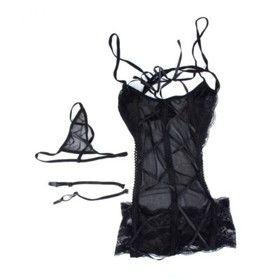 Sexy Lingerie Lace Underwear Women's One Piece Dress Babydoll Sleepwear G-string