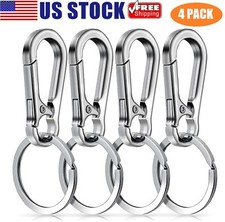 4  Molain Metal Keychain Carabiner Clip Keyring Key Ring Chain Clips Hook Holder