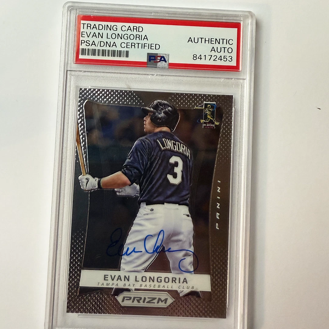 Evan Longoria Autographed Baseball Sports Trading Cards