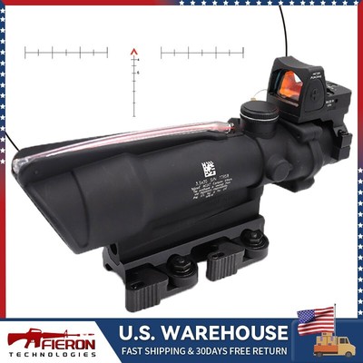 ACOG 3.5x35mm Riflescope Real Fiber Optic Red Chevron BAC Reticle & Mount TA11F