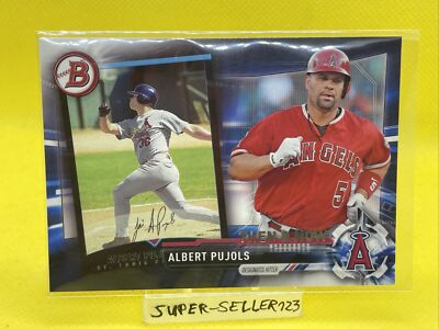 2017 TOPPS MLB SERIES 1 - ALBERT PUJOLS / LA ANGELS - Then & Now BOWMAN INSERT