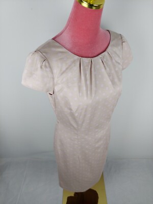 Kleid Comma Gr. 38 M (36/S) beige rosa gepunktet classic business Designerdress 