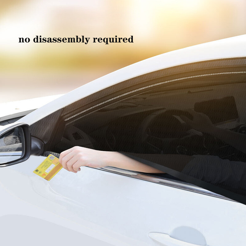 4PCS Car Side Window SunShades UV Protection Durable Mesh Cover Privacy Curtains