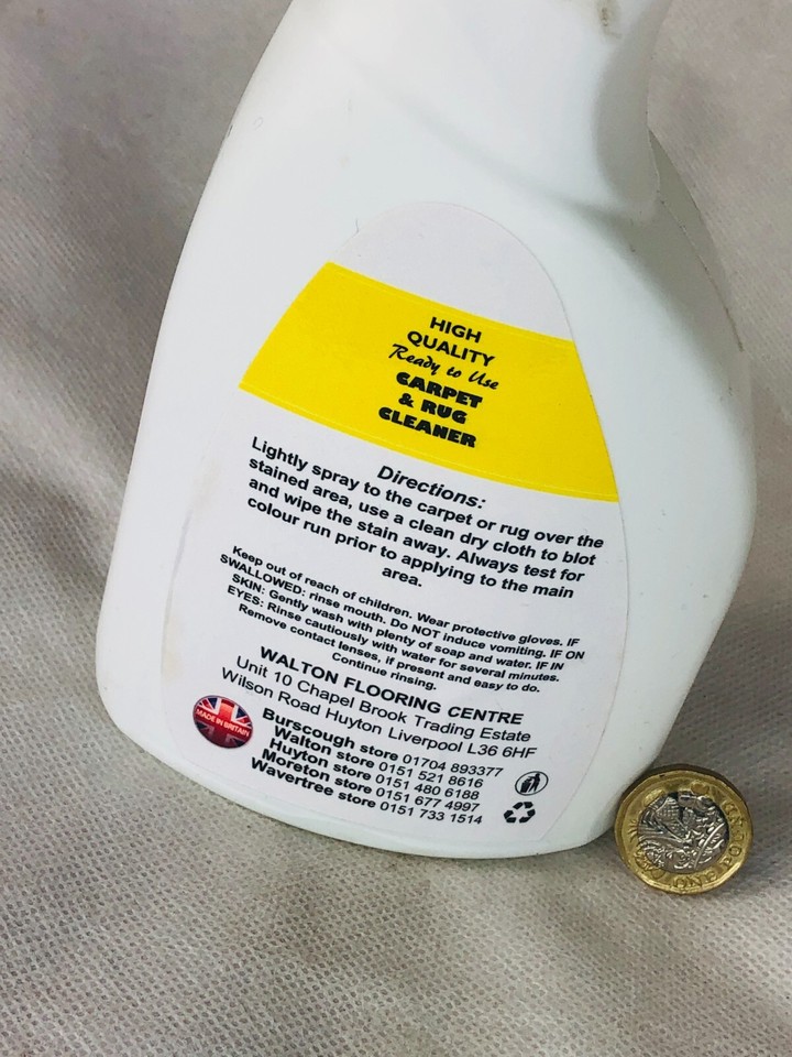 Carpet Rug Cleaner 500ml Spray Bottle High Quality Low Foaming Walton