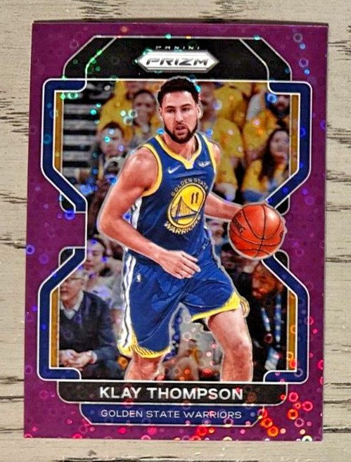 2021-22 Panini Prizm KLAY THOMPSON Fast Break Purple Prizm #67/75