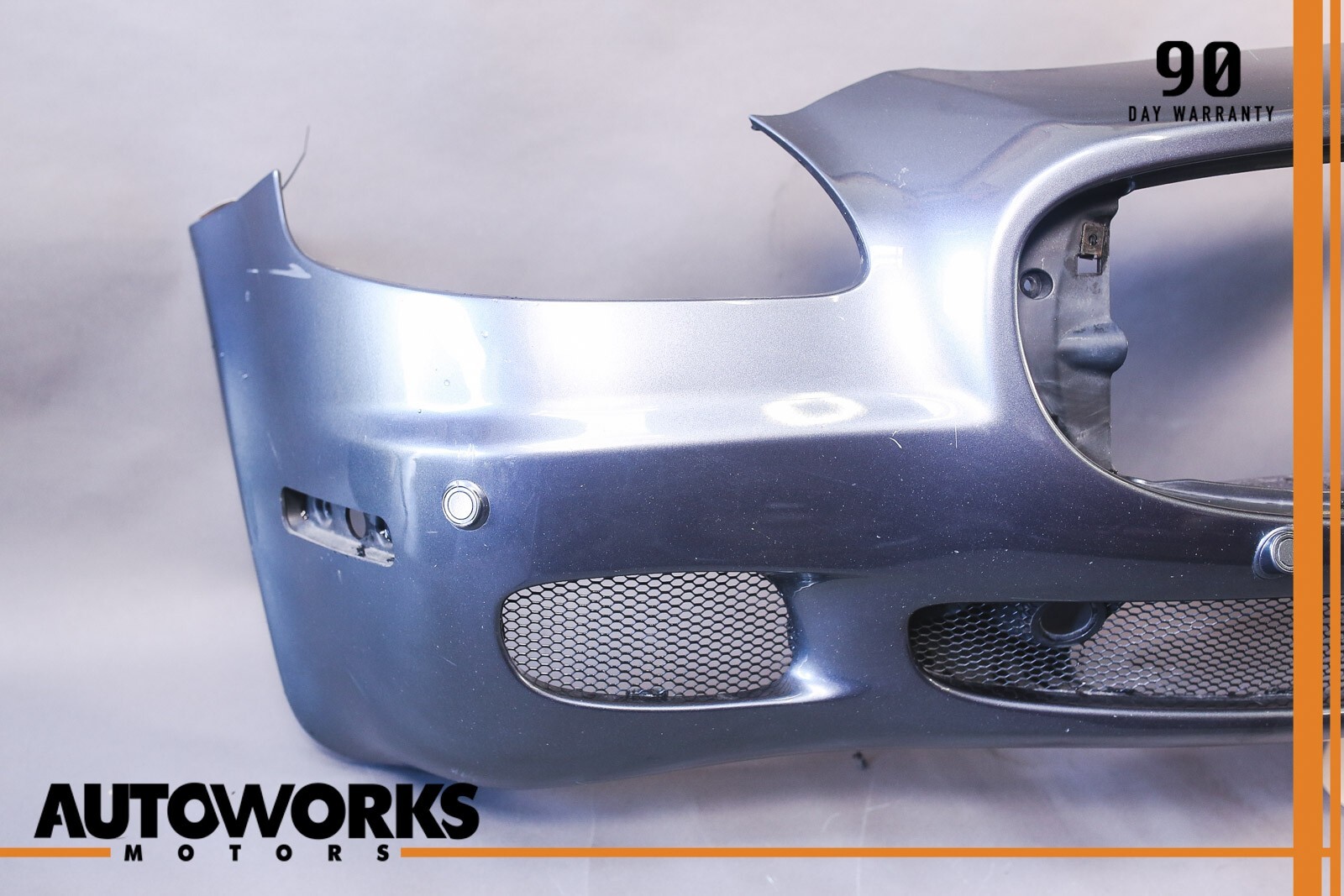 03-08 Maserati Quattroporte M139 Front Bumper Cover Panel Grigio Palladio OEM