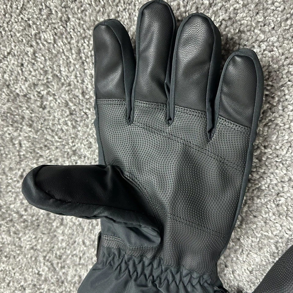 Rainforest Arctic Men's Fleece Lined Ski Gloves With Cuff Tech Touch Black S/M . Foto 4 de 4
