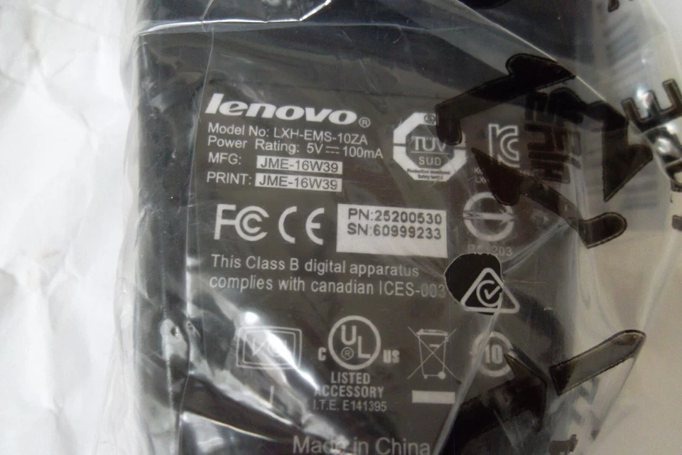Lenovo LXH-EMS-10ZA Optical Mouse USB 2-Button Scroll Wheel 5V 25200530 OEM NEW - Image 2 of 4