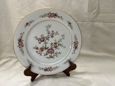 9pc Noritake Ivory China Asian Song Floral Dinner Plates, Made In