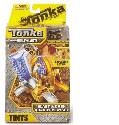 TONKA TINY BUILT TO LAST BLAST AND DASH QUARRY CAR CRUSH