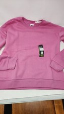 ATHLETIC WORKS GIRLS FLEECE CREWNECK SWEATSHIRT SIZE 14/16 XLarge NWT pink